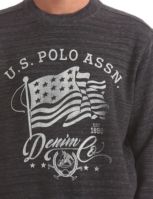 U.S. Polo Assn. Men Printed Casual Wear Sweatshirt